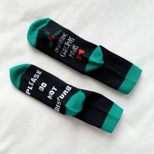 Green Christmas Movie Watching Socks